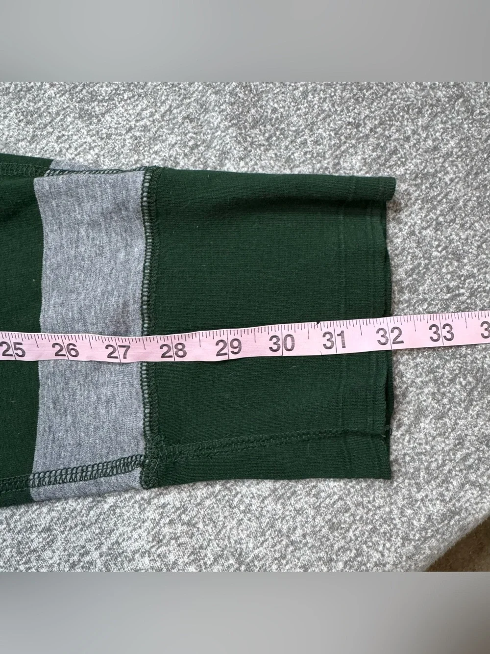 J.CREW Union Suit Long John’s One Piece Pajamas Men’s Large Green/Grey Stripes